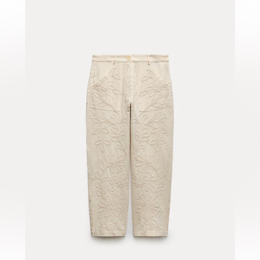 Zara embroiderd pants